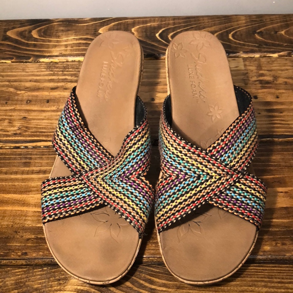 Skechers Cali Women's Beverlee Delighted Wedge Sandal Size 11